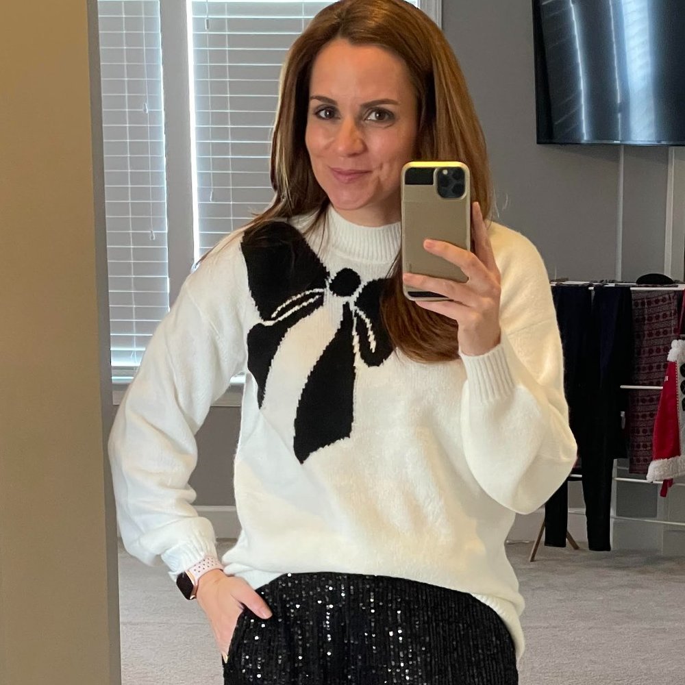 LOFT Bow Sweater Sz XS